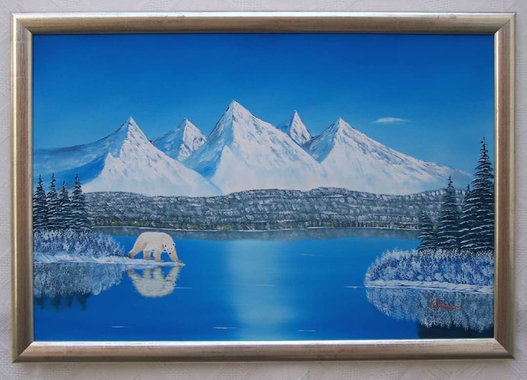 Winterlandschaft mit Eisbär